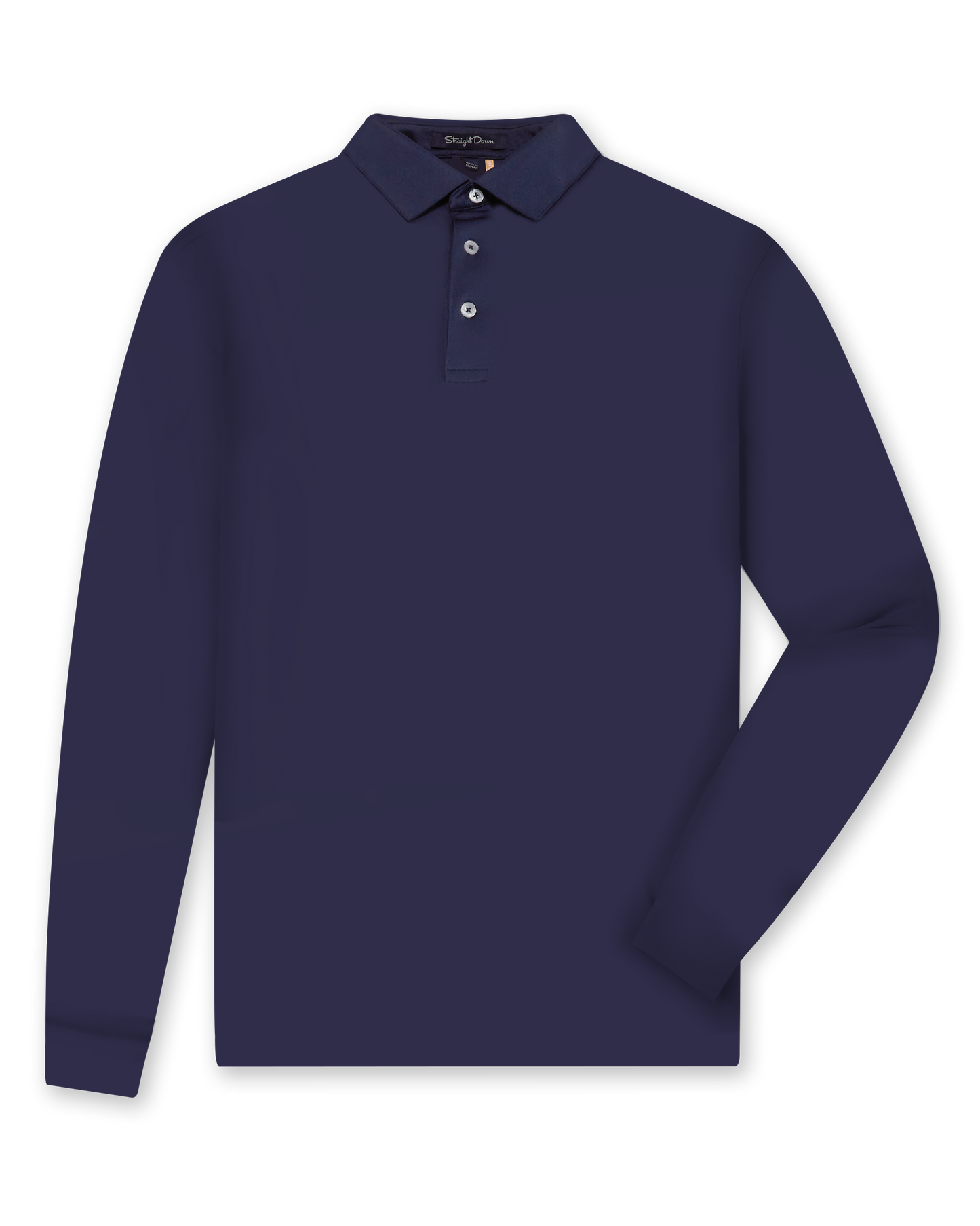 Straight Down Stearns Long Sleeve Polo - New Indigo