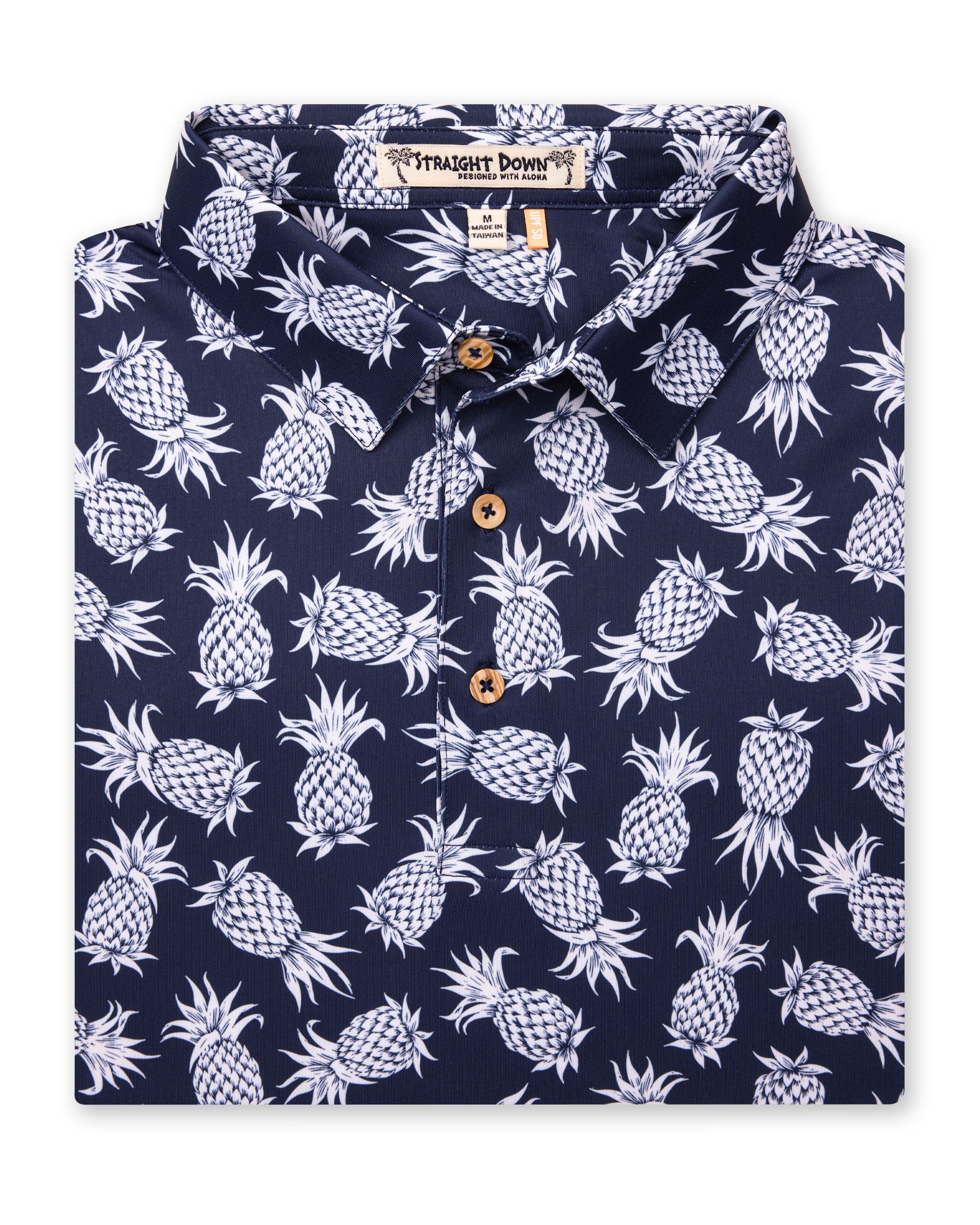 Straight Down Pineapple Express Polo - New Indigo