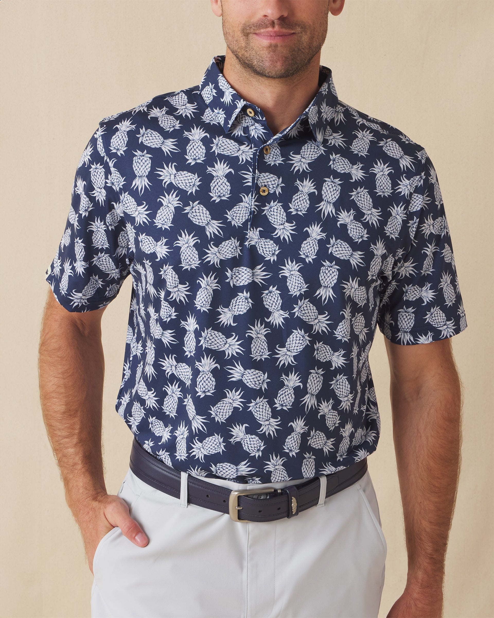Straight Down Pineapple Express Polo - New Indigo