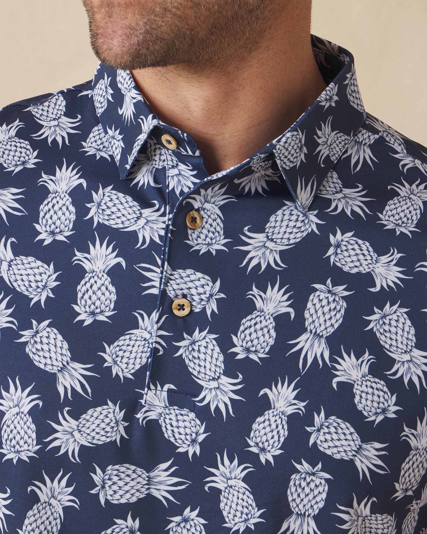 Straight Down Pineapple Express Polo - New Indigo