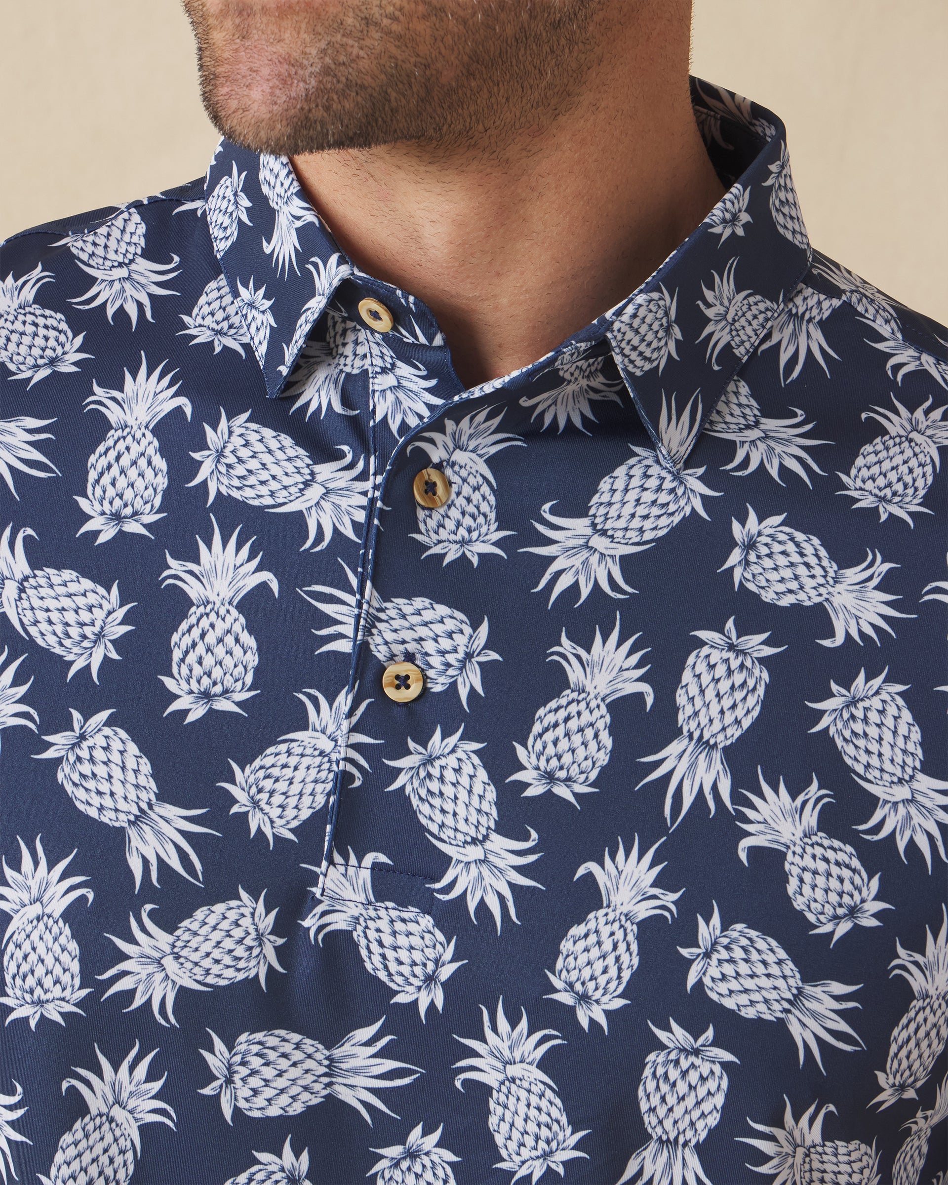 Straight Down Pineapple Express Polo - New Indigo