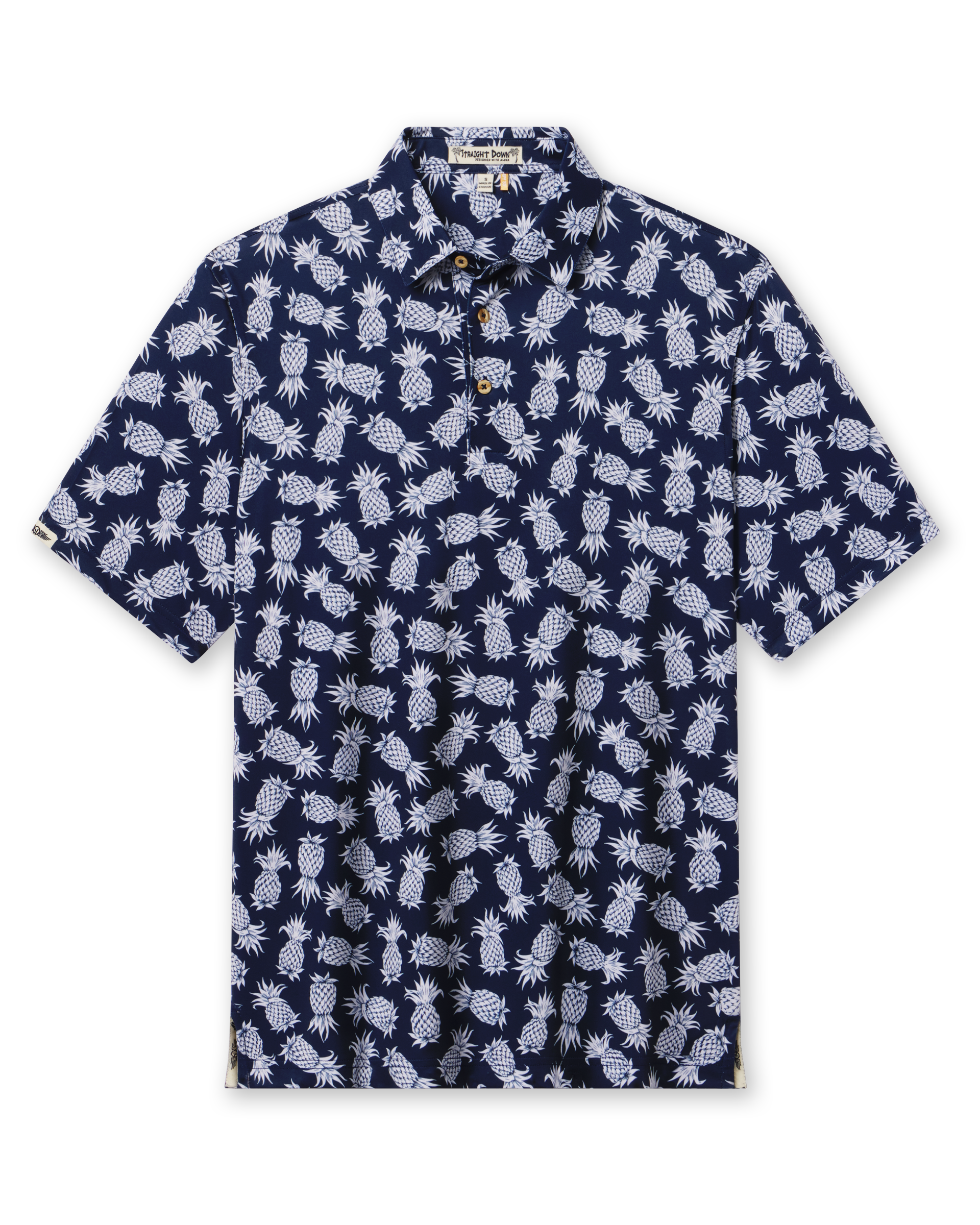 Straight Down Pineapple Express Polo - New Indigo