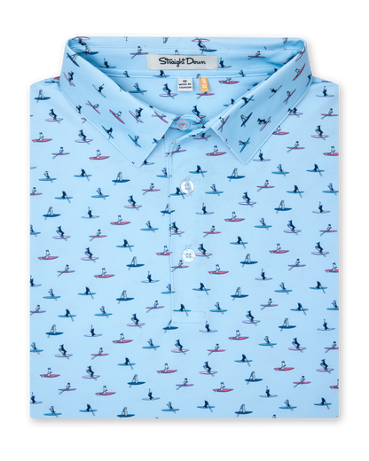 Straight Down Dog Paddle Polo - Cool Blue