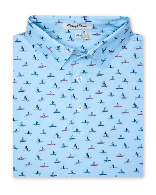 Straight Down Dog Paddle Polo - Cool Blue