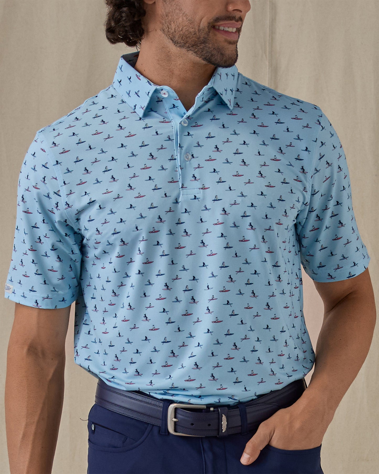 Straight Down Dog Paddle Polo - Cool Blue