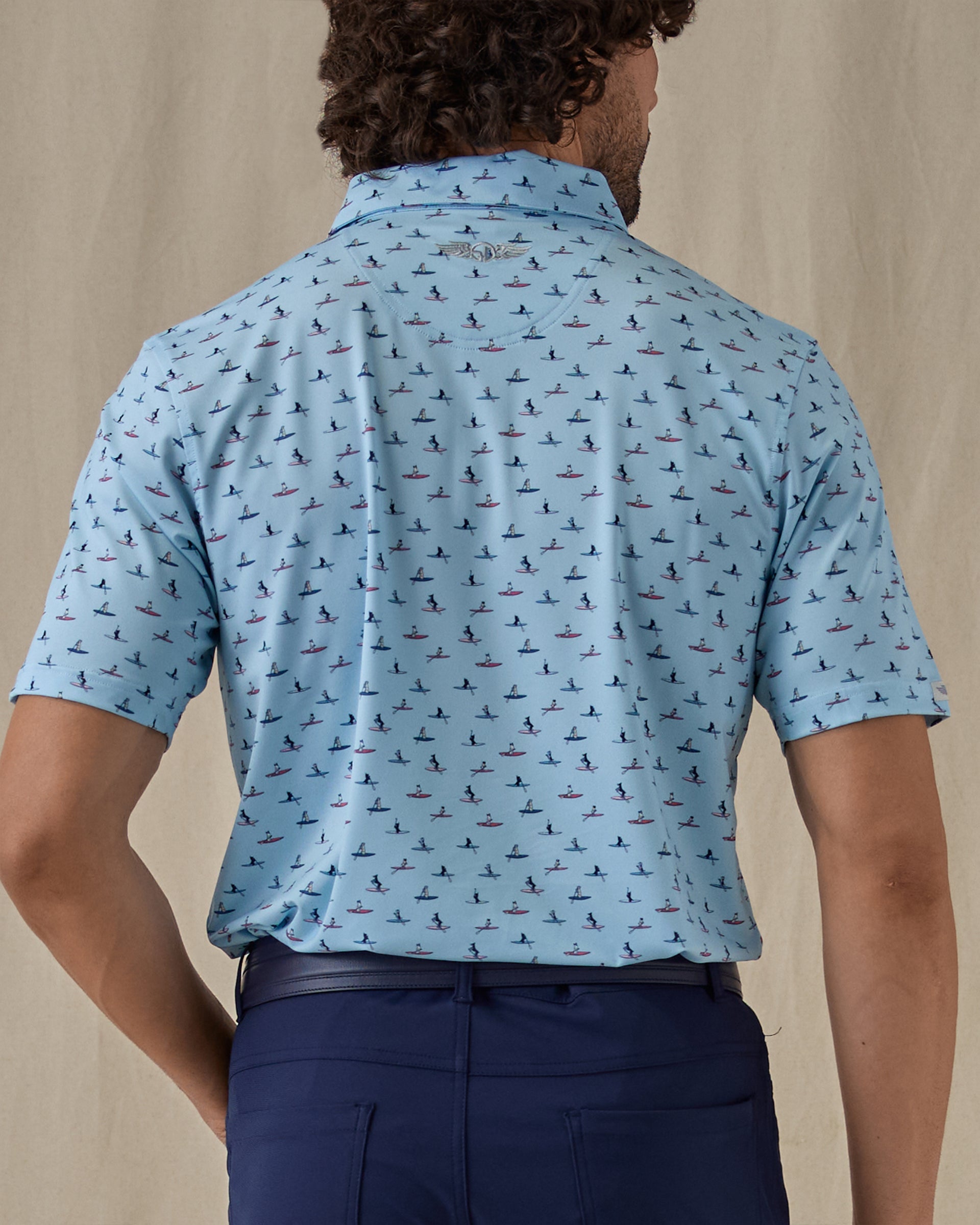 Straight Down Dog Paddle Polo - Cool Blue