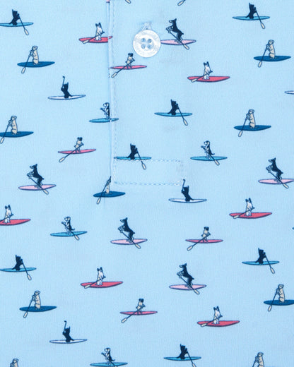 Straight Down Dog Paddle Polo - Cool Blue