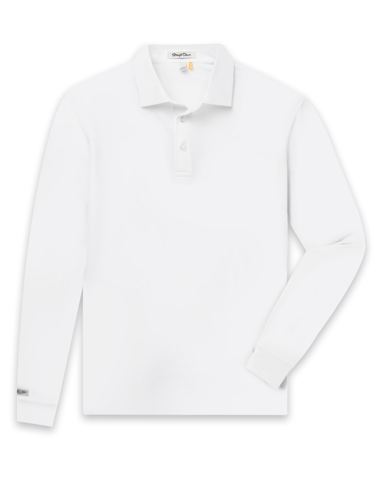 Straight Down Stearns Long Sleeve Polo - White