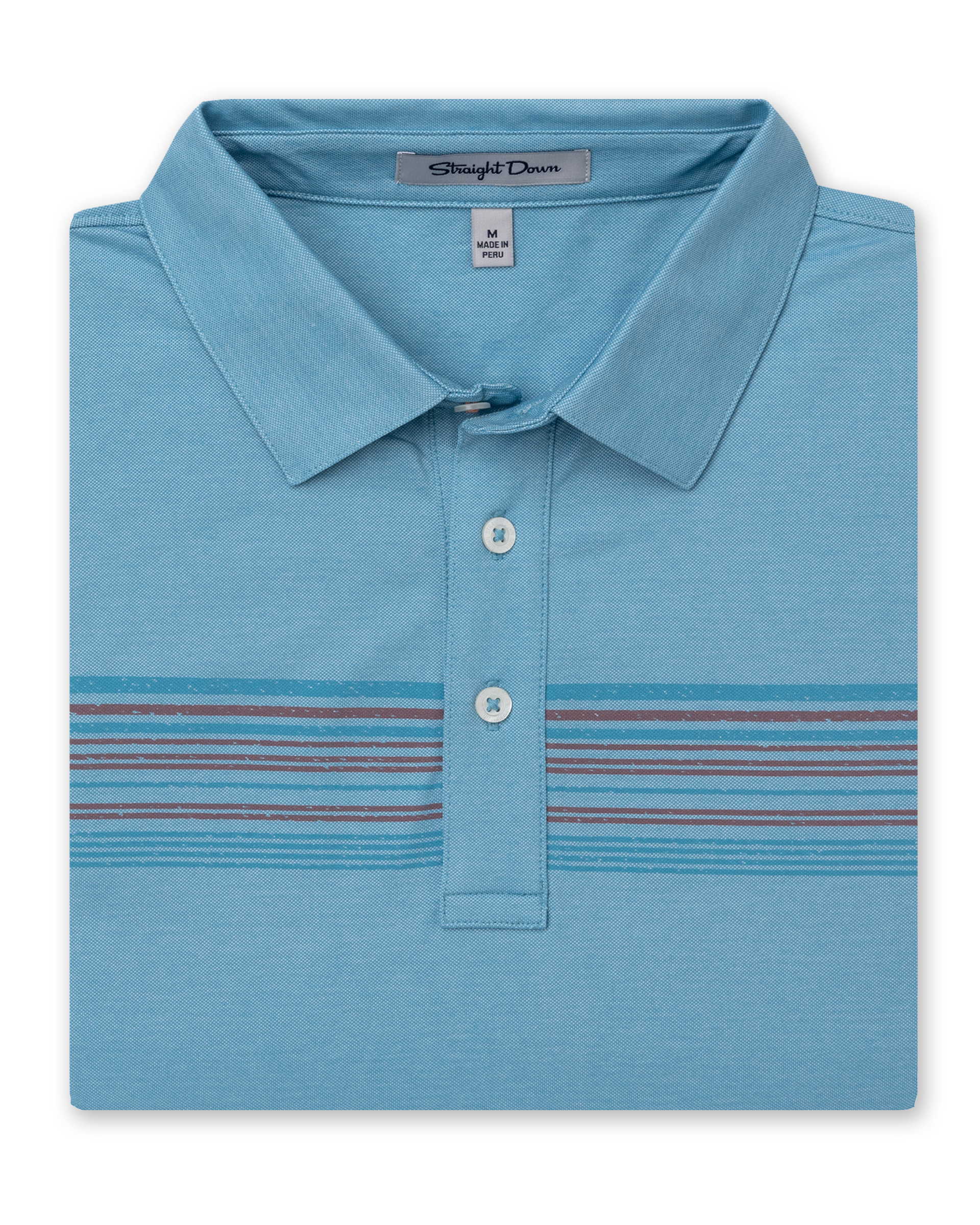 Straight Down Comp Stripe Polo - Delphinium