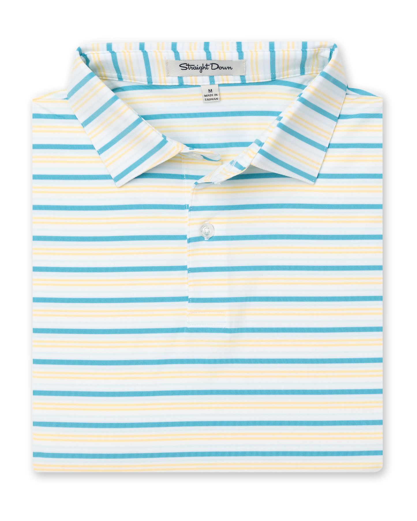 Straight Down Zuma Stripe Polo - Delphinium