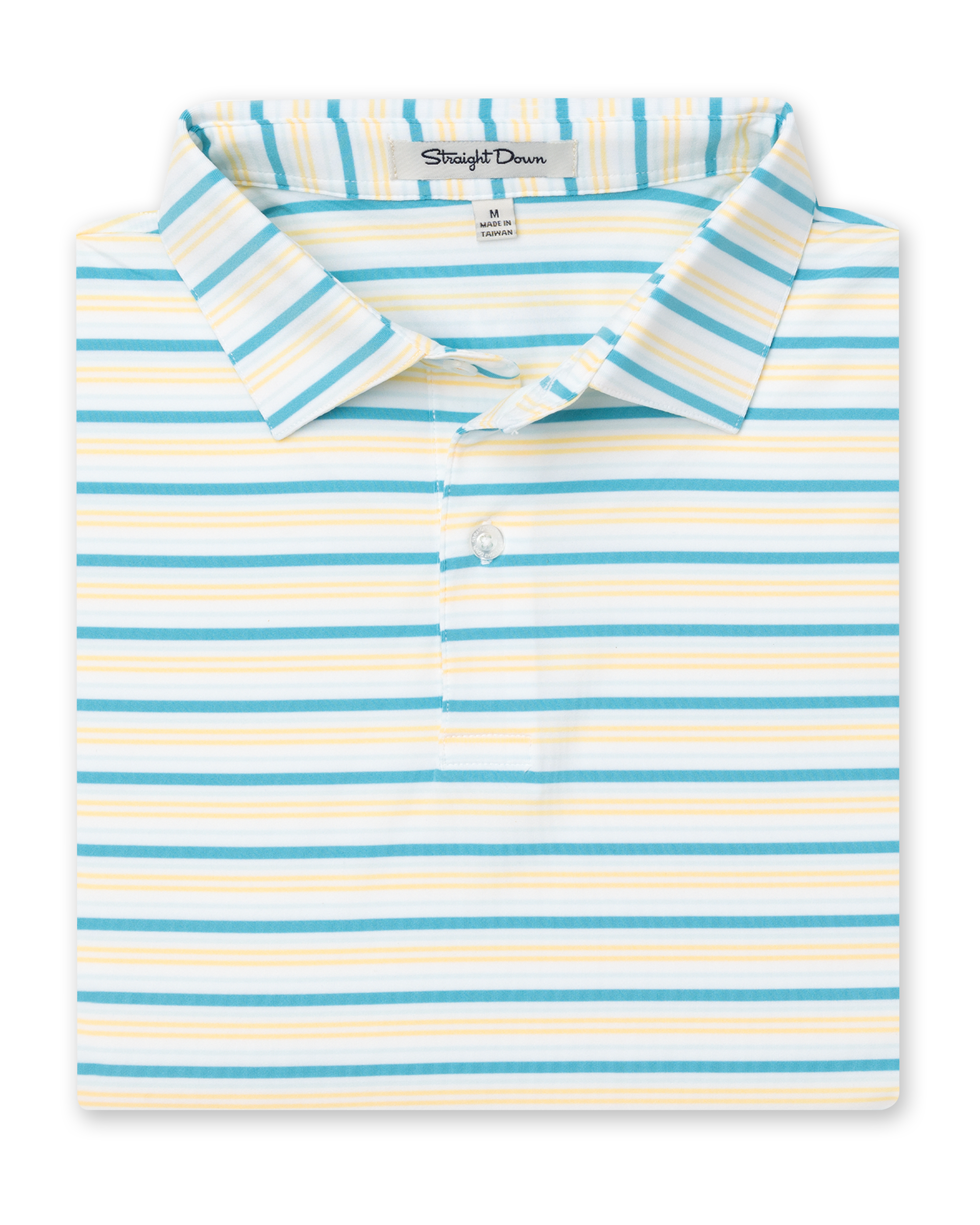 Straight Down Zuma Stripe Polo - Delphinium