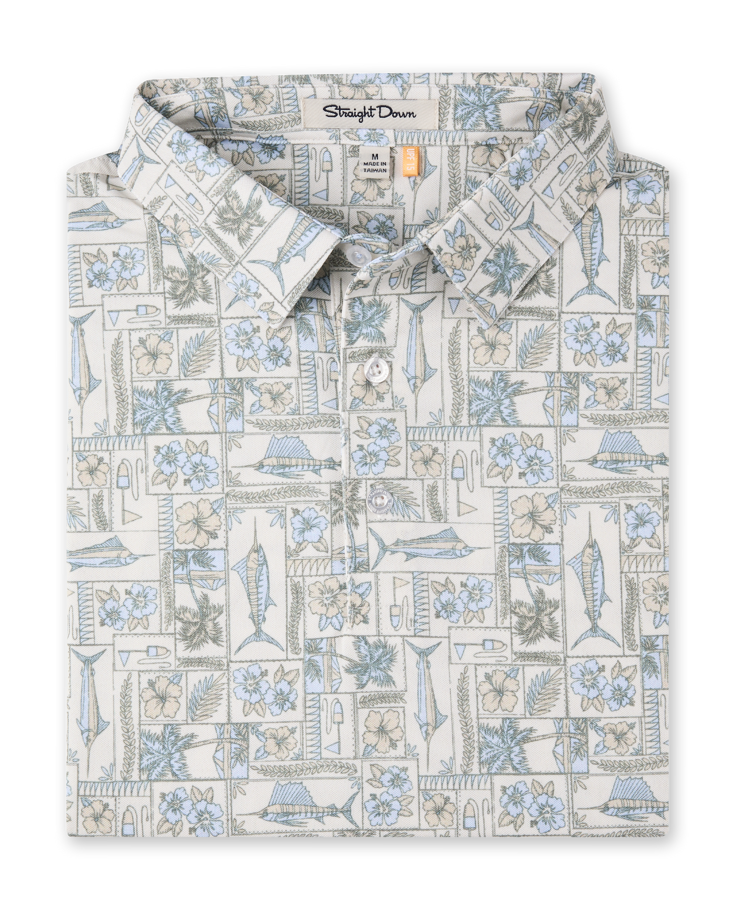 Straight Down Sam's Seafood Polo - Cream