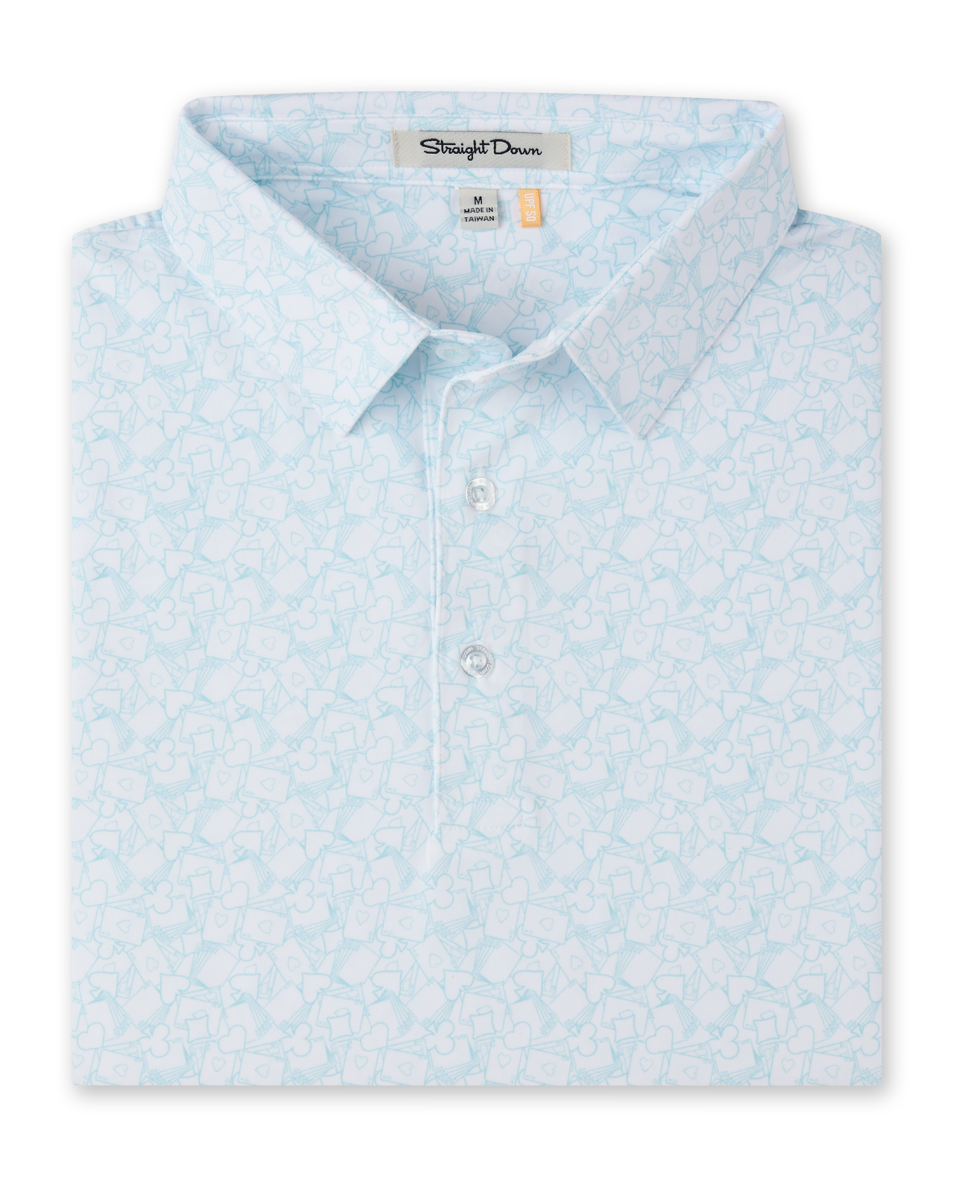 Straight Down Gambler Polo - Green Stone