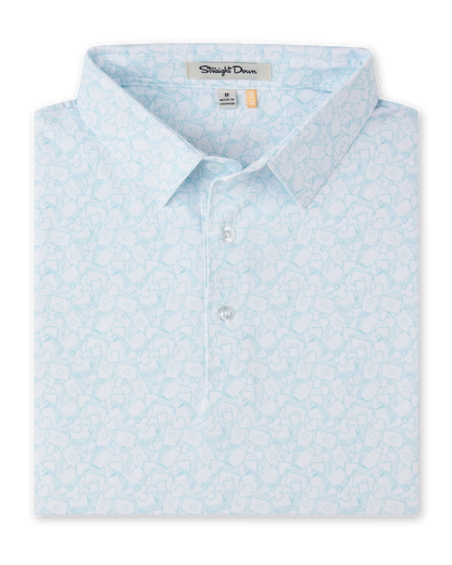 Straight Down Gambler Polo - Green Stone