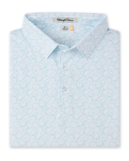 Straight Down Gambler Polo - Green Stone