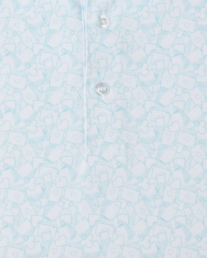 Straight Down Gambler Polo - Green Stone