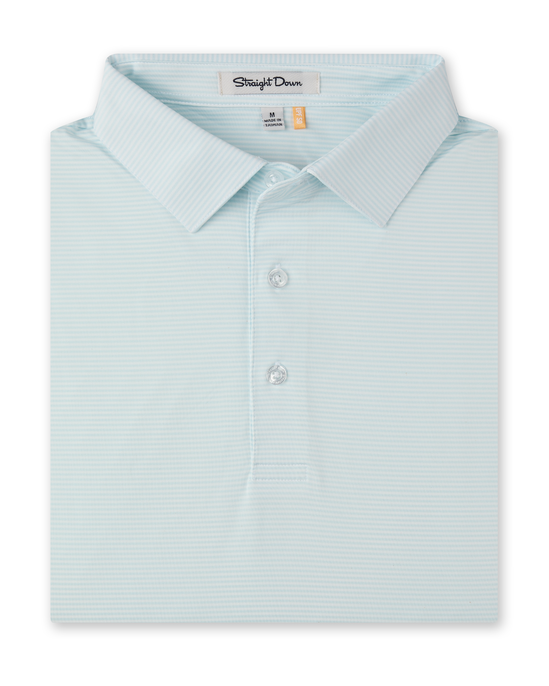 Straight Down Peninsula Stripe Polo - Sea Spray