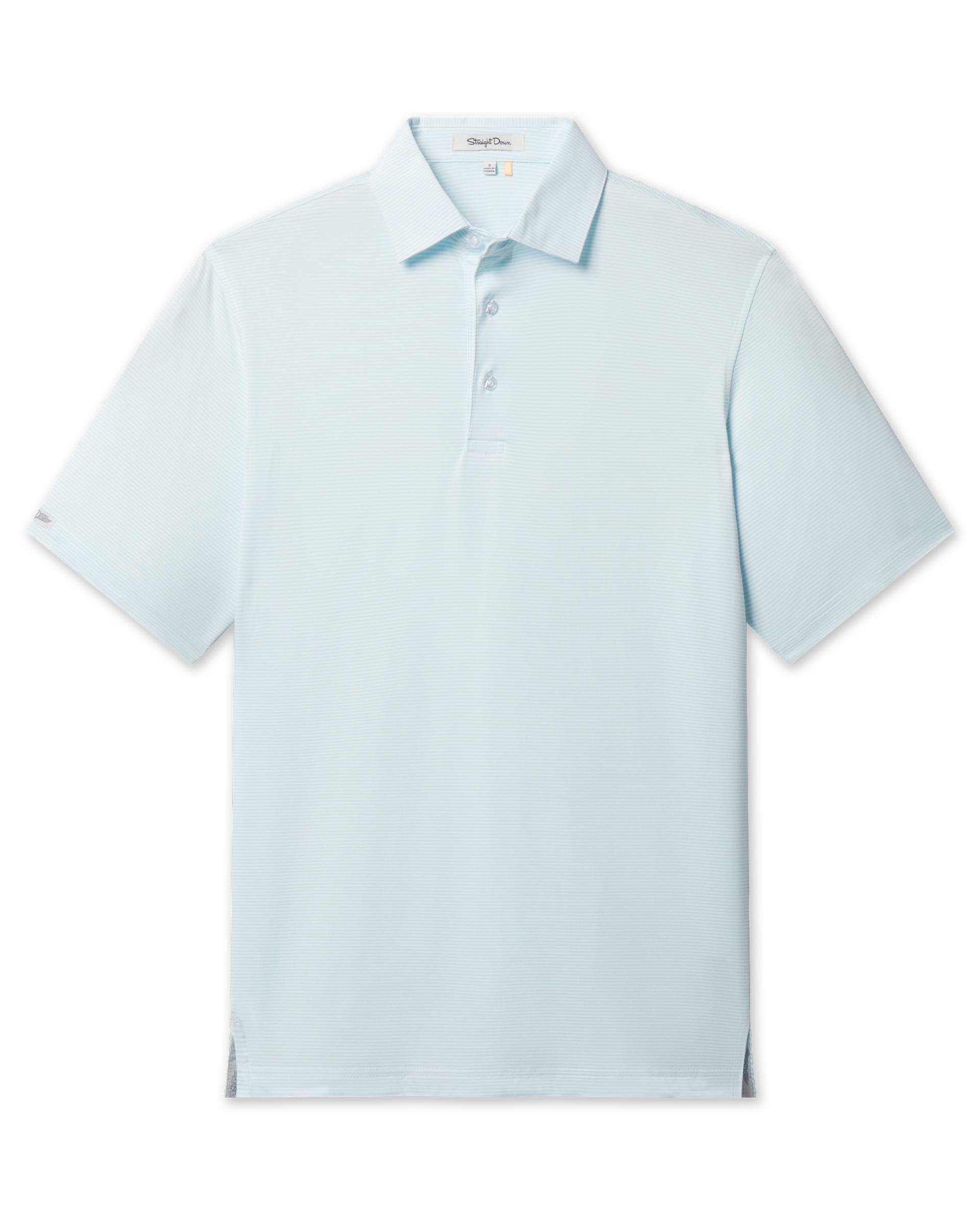 Straight Down Peninsula Stripe Polo - Sea Spray