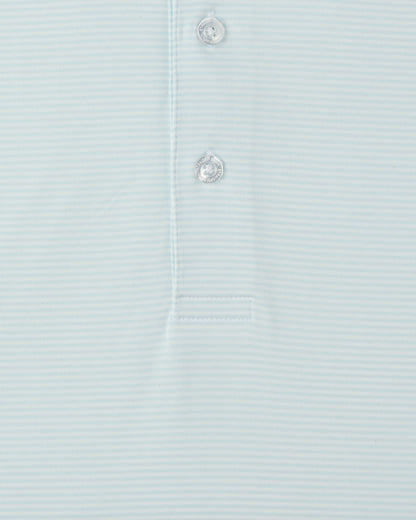 Straight Down Peninsula Stripe Polo - Sea Spray